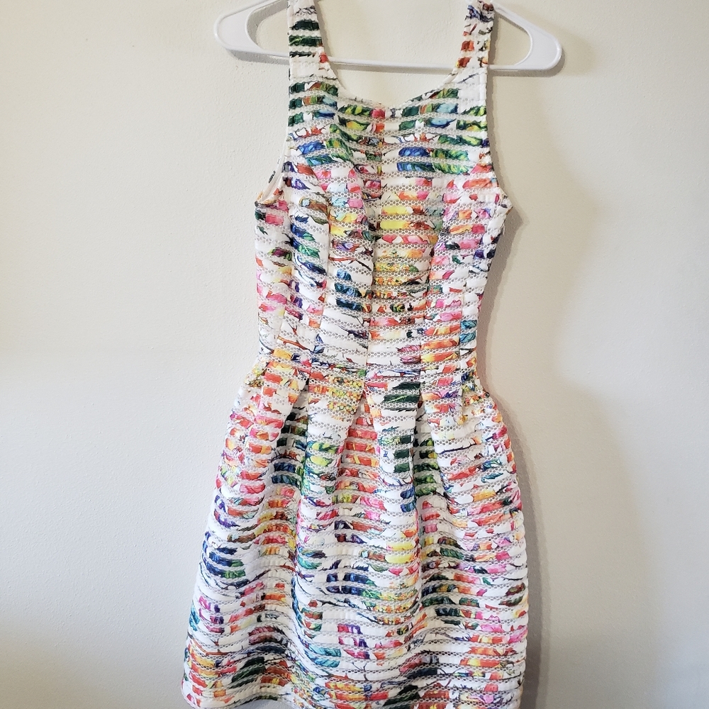 MYSTIC Rainbow Fit and Flare Dress